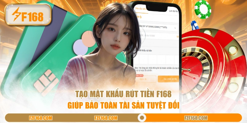 Tạo mật khẩu rút tiền F168 giúp bảo toàn tài sản tuyệt đối